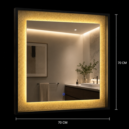 Giga LED zrcadlo, 80x60cm, Silver, Touch, 6000K light