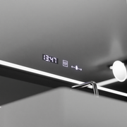 Obdélníkové LED zrcadlo 120x80 Aura Riflesso Puro MotionGlow Marcello, systém odmlžování, teploměr a hodiny, stmívatelná zrcátka Marcello Výchozí název Alessandro Design