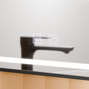 Obdélníkové LED zrcadlo, 50x70cm, EDGE Touch, Demister System, Černý rámeček Zrcadla Korman E Výchozí název Alessandro Design