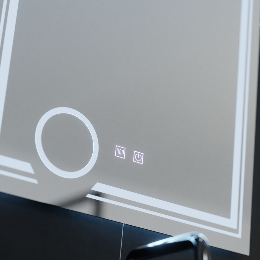 Oglinda LED Rectangulara, 60x80cm, CANTO Touch, Sistem Dezaburire, Dimabila Oglinzi Korman E Default Title Alessandro Design