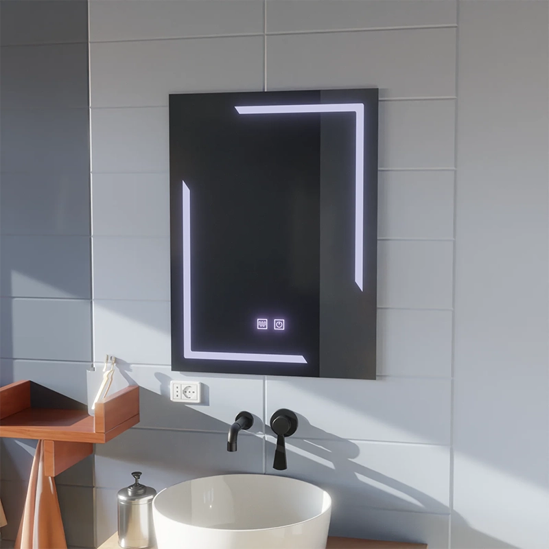 Obdélníkové LED zrcadlo, 60x80cm, ECLISSA Touch, Demister System, Stmívatelné