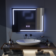 Obdélníkové LED zrcadlo, 80x60cm, ECLISSA Touch, Demister System, Stmívatelná zrcátka Korman E Výchozí název Alessandro Design