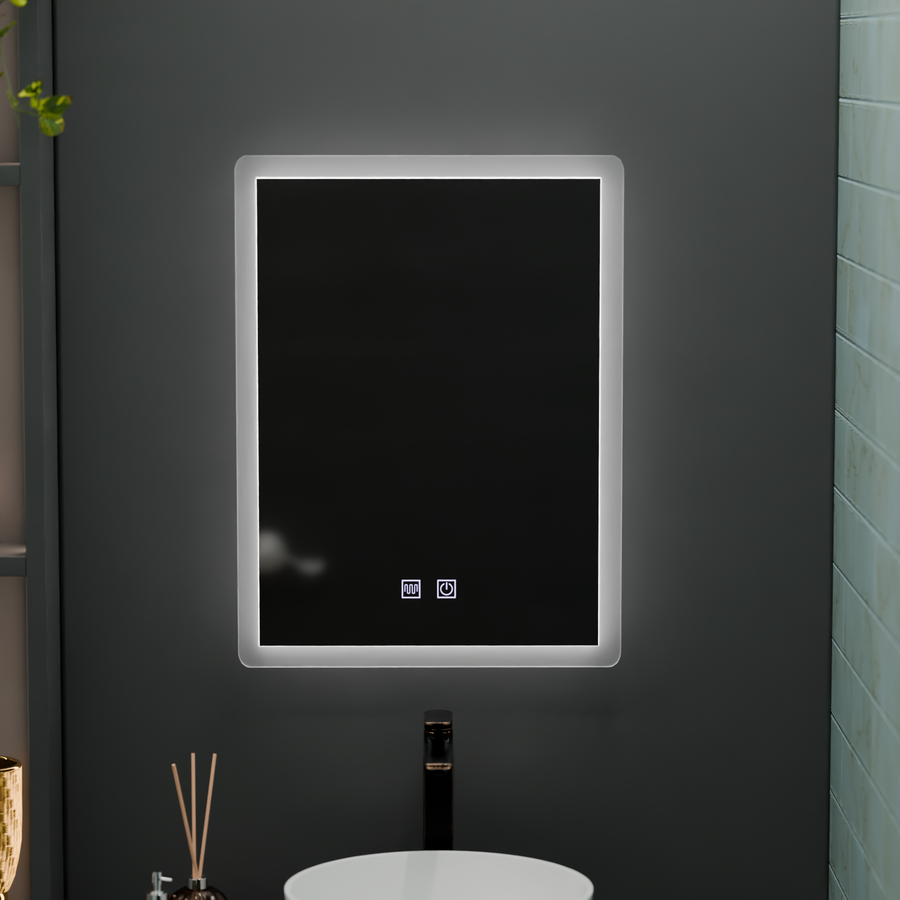 Obdélníkové LED zrcadlo, 60x80cm, Touch VENERA, Demister System, Stmívatelná zrcátka Korman E Výchozí název Alessandro Design
