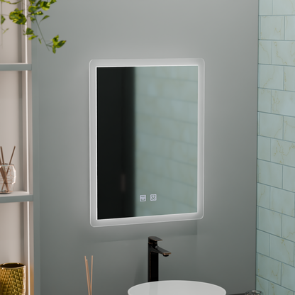 Obdélníkové LED zrcadlo, 60x80cm, Touch VENERA, Demister System, Stmívatelná zrcátka Korman E Výchozí název Alessandro Design