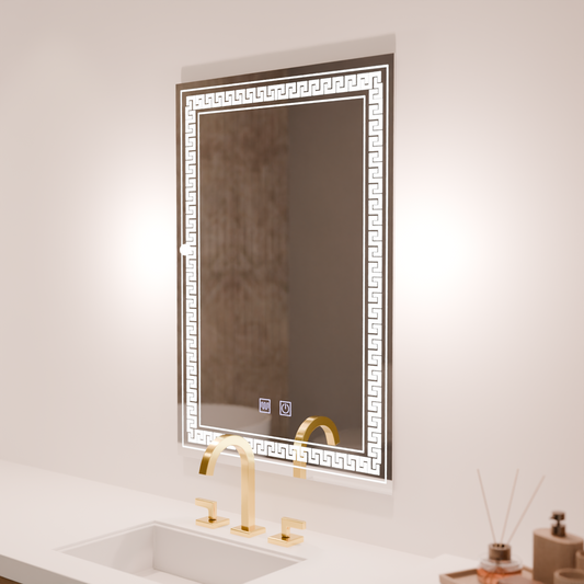 Obdélníkové LED zrcadlo, 60x80cm, Touch Vivido, Demister System, Stmívatelná zrcátka Korman E Výchozí název Alessandro Design