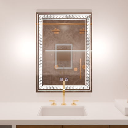 Obdélníkové LED zrcadlo, 60x80cm, Touch Vivido, Demister System, Stmívatelná zrcátka Korman E Výchozí název Alessandro Design