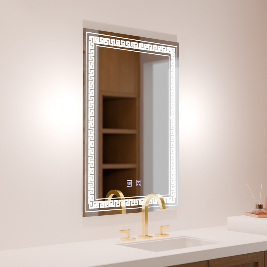 Obdélníkové LED zrcadlo, 60x80cm, Touch Vivido, Demister System, Stmívatelná zrcátka Korman E Výchozí název Alessandro Design