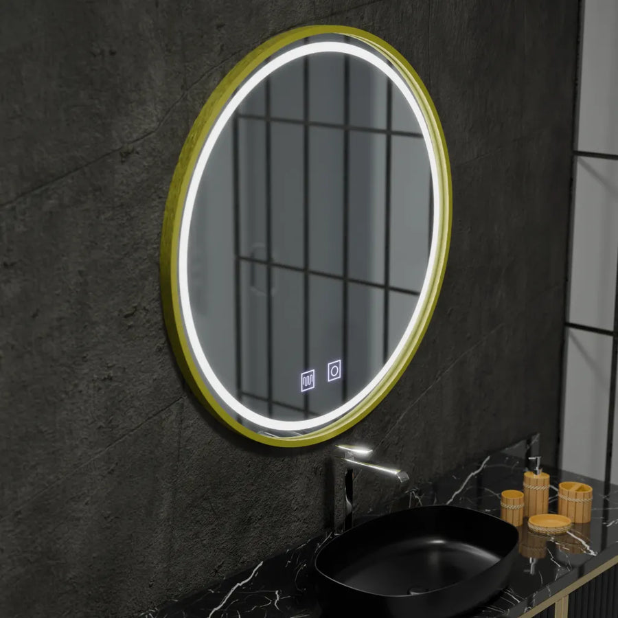 LED kulaté zrcadlo, 50 cm, Glanz Touch, Demister System, stmívatelná zrcátka Korman E Výchozí název Alessandro Design