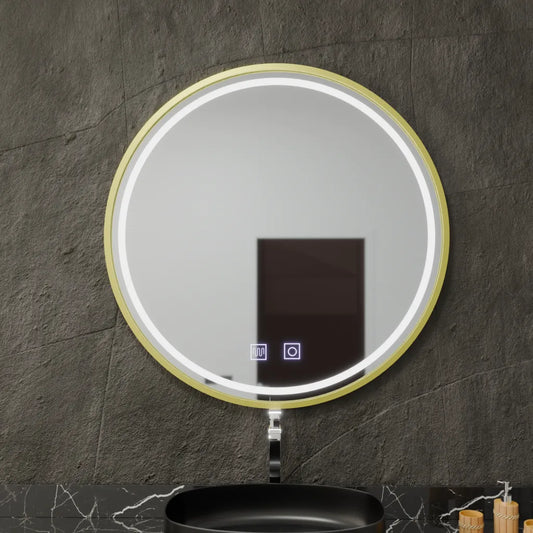 LED kulaté zrcadlo, 50 cm, Glanz Touch, Demister System, stmívatelná zrcátka Korman E Výchozí název Alessandro Design