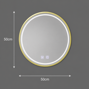 Kulaté LED zrcadlo, 50cm, Glanz Touch, Demister System, Stmívatelné