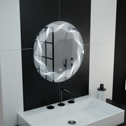 LED kulaté zrcadlo 60cm, Flusso Touch, Demister System, Stmívatelné
