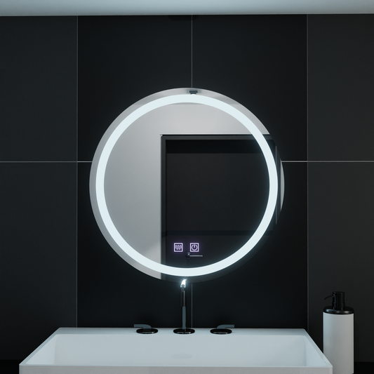 LED kulaté zrcadlo, 60 cm, dotykové světlo, Demister System, stmívatelná zrcátka Korman E Výchozí název Alessandro Design