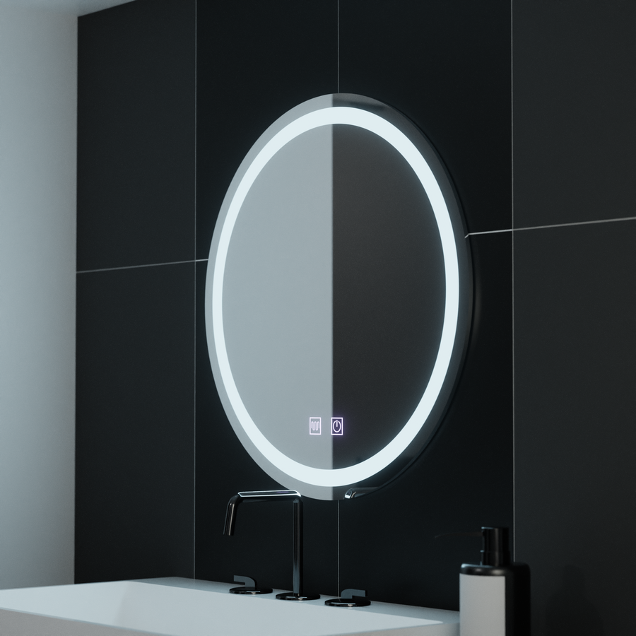 LED kulaté zrcadlo, 60 cm, dotykové světlo, Demister System, stmívatelná zrcátka Korman E Výchozí název Alessandro Design