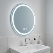 LED kulaté zrcadlo, 60 cm, dotykové světlo, Demister System, stmívatelná zrcátka Korman E Výchozí název Alessandro Design