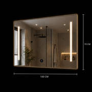Giga LED zrcadlo, 80x60cm, Silver, Touch, 6000K light