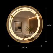 Giga LED zrcadlo, 80x60cm, Silver, Touch, 6000K light