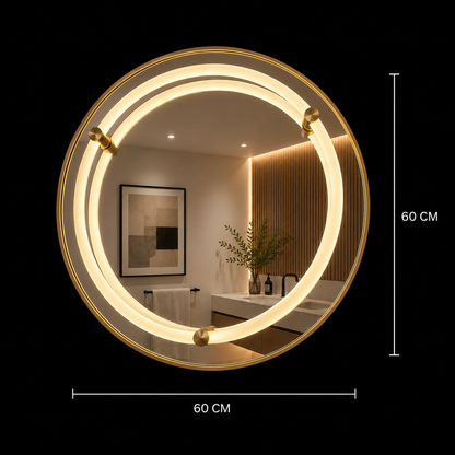 Giga LED zrcadlo, 80x60cm, Silver, Touch, 6000K light