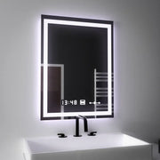 Obdélníkové LED zrcadlo, 45x60 cm, Verite MotionGlow Marcello, systém odmlžování, hodiny a teploměr, stmívatelná Marcello zrcadla Výchozí název Alessandro Design
