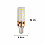 LED žárovka, 16W, patice E14, Cold Light 6000K, zlatá