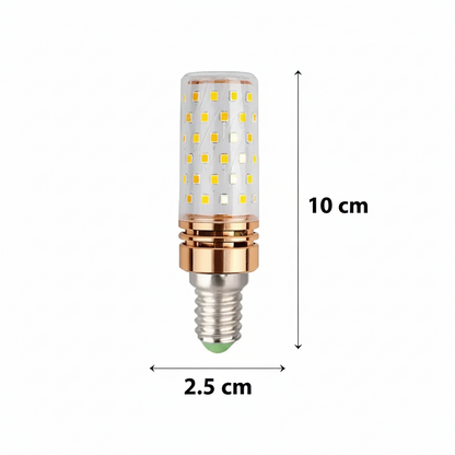 LED žárovka, 16W, patice E14, Cold Light 6000K, zlatá
