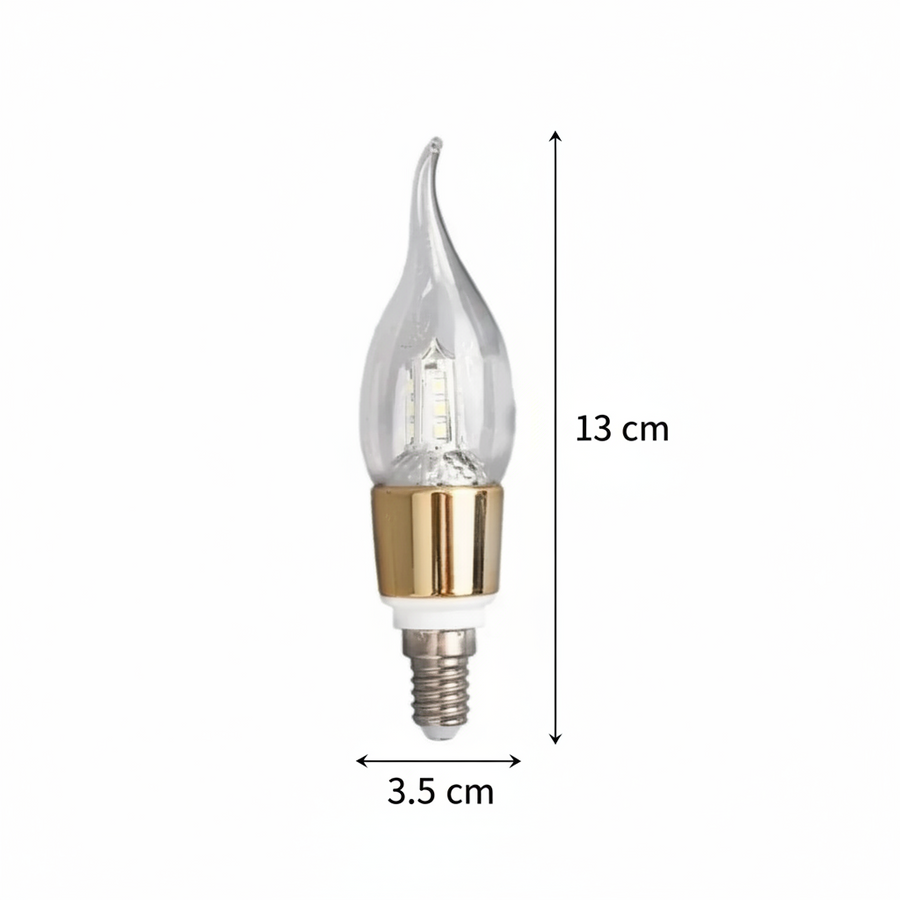 Svíčka LED Light E14, 6W, studené světlo, 6000k