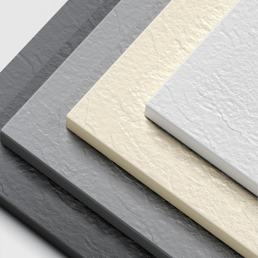 Čtvercová sprchová vanička 90x90 cm, štíhlá 3 cm, tmavě šedá Domov a zahrada Výchozí název Alessandro Design