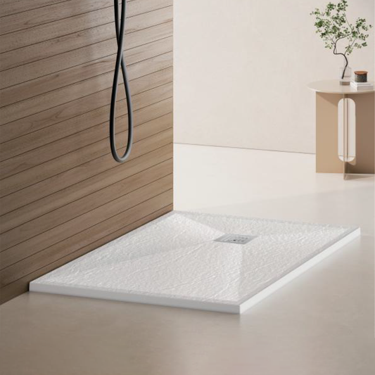 Obdélníková sprchová vanička 80x120 cm, štíhlá 3 cm, lesklá bílá Dům a zahrada Výchozí název Alessandro Design