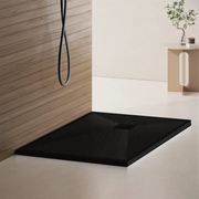Obdélníková sprchová vanička 70x90 cm, štíhlá 3 cm, černá Dům a zahrada Výchozí název Alessandro Design