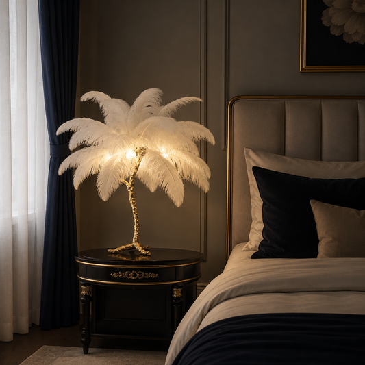 Lampa Pene Karlita 1XE27, průměr 40cm, bílá a zlatá