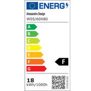Obdélníkové LED zrcadlo, 60x80cm, Eclat MotionGlow Marcello, Hodiny a teploměr, Demister System, Kosmetická lupa, Dimabila Zrcadla Marcello Výchozí název Alessandro Design