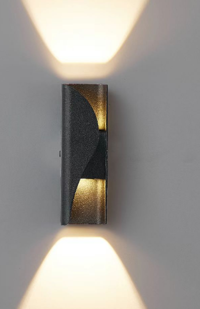 AX221 Venkovní a vnitřní nástěnné LED svítidlo, 2 zdroje x 6W, kovové, černé, 3000K Venkovní nástěnná světla Výchozí název Alessandro Design