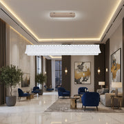 Lustra LED cu Telecomanda, Suspendata TAMY 160W, Liniara, lumina Rece/Calda/Neutra, Auriu, Inaltime Reglabila