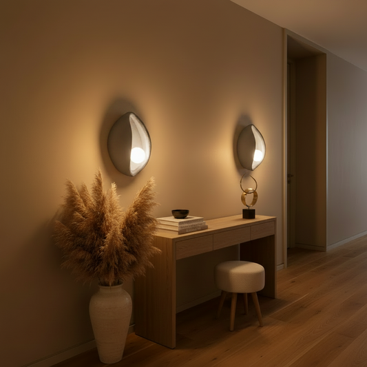Aplica Decorativa CONCHA, 30x35cm, 1xE27, Polistiren, Gri