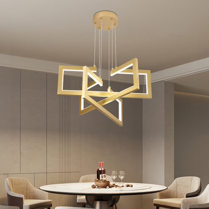 Lustra LED cu telecomanda ,Suspendata 71W, 3 Elemente, lumina Rece/Calda/Neutra, Dimabila, Inaltime Reglabila, Auriu Lustre LED cu Telecomanda Default Title Alessandro Design