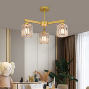 Lustra Clasica Moderna LC110/3GD cu Cristal, 3x E27, Auriu, Metal si Cristal Lustre Clasice Default Title Alessandro Design