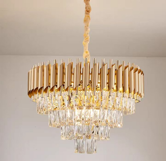 Candelabru Cristal VERSAILLES Magno 8x E14, Diametru 60cm, Auriu, Inaltime Reglabila Candelabre Cristal Default Title Alessandro Design