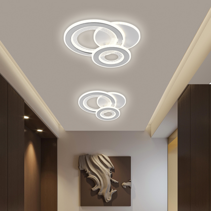 LED lustr 53W, 3 kruhy, studené/teplé/neutrální světlo, bílé LED lustry Výchozí název Alessandro Design