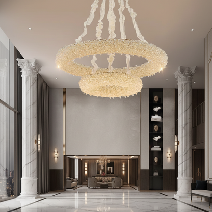 Křišťálový lustr s dálkovým ovládáním, PRAHA Imperio, 78W, průměr 71cm, studené/teplé/neutrální světlo, zlatá, nastavitelná výška LED lustr s dálkovým ovládáním Výchozí název Alessandro Design