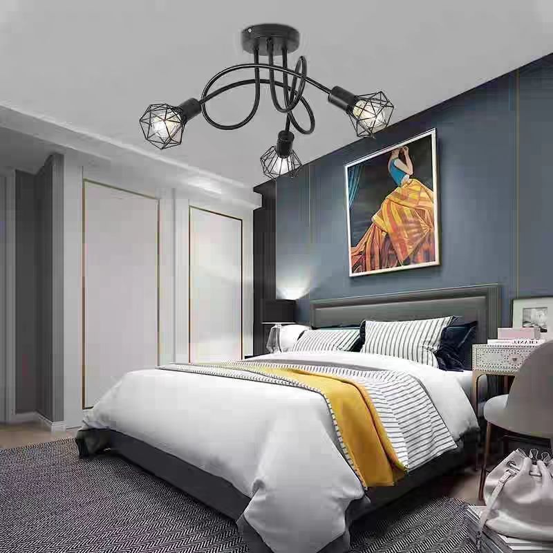 Lustr Shion 3xE27, černý, kov, průměr 50 cm Průmyslové lustry Výchozí název Alessandro Design