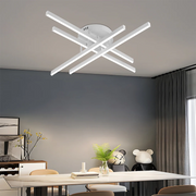 LED lustr GIO na dálkové ovládání, 54W, 4 prvky, studené/studené/neutrální světlo, stmívatelný, bílý