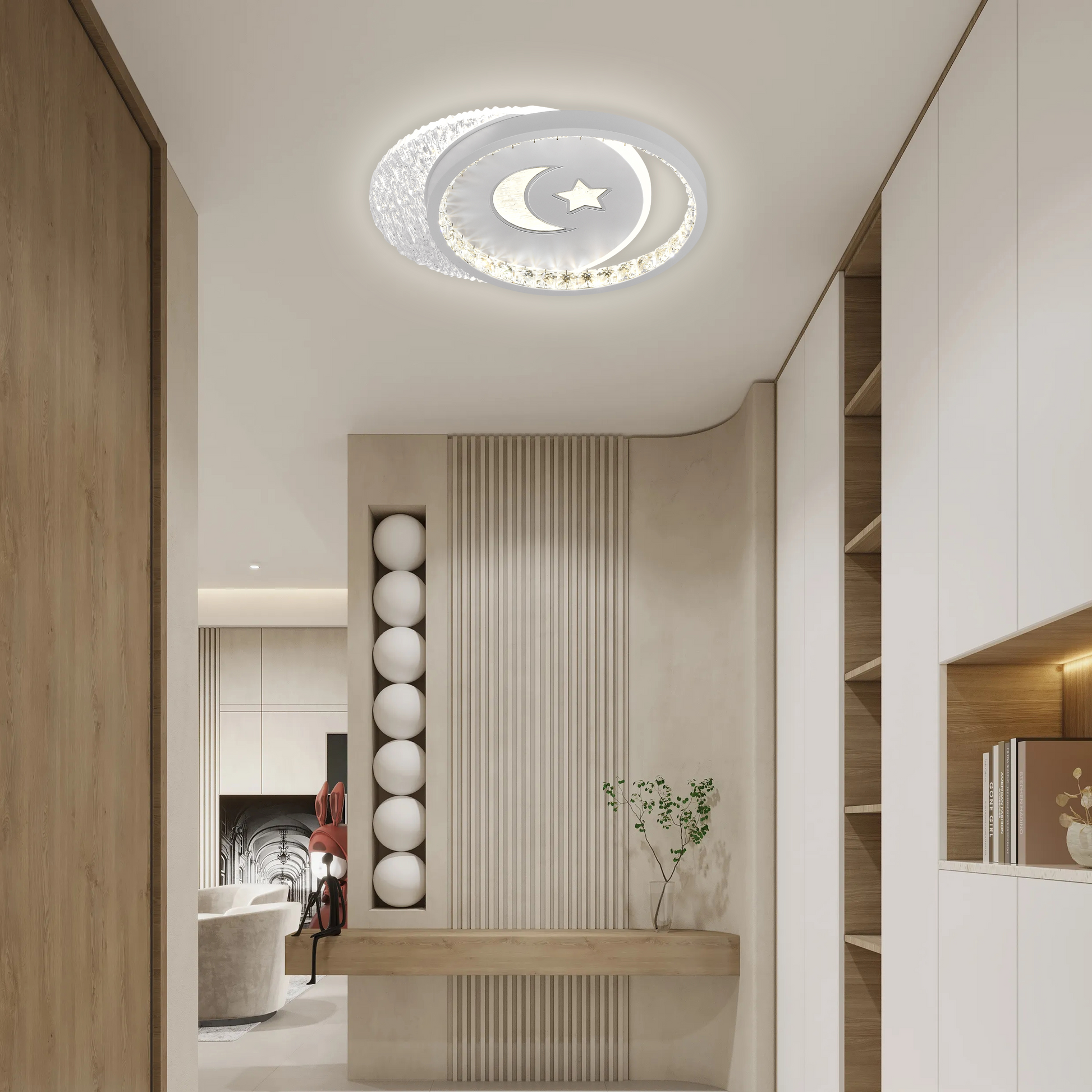 LED lustr PERU 34W, 2 kruhy, studené/teplé/neutrální světlo, bílé LED lustry Výchozí název Alessandro Design