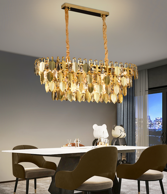 Křišťálový lustr VENARIA 12x E14, Průměr 80cm, Lesklý zlatý, Nastavitelná výška
