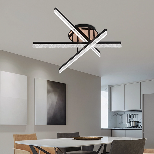 LED lustr s dálkovým ovládáním LT179/3BK, 41W, 3 prvky, studené/teplé/neutrální světlo, stmívatelný, černý
