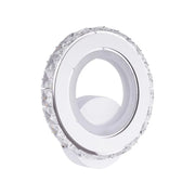 Borandis LED nástěnné svítidlo 16W, bílé s chromem, akrylem a krystalem, studené/teplé/neutrální světlo Vnitřní nástěnná svítidla Výchozí název Alessandro Design