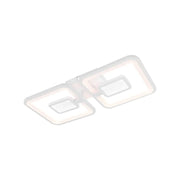 LED lustr s dálkovým ovládáním FELIX 28W, 2 čtverce, studené/teplé/neutrální světlo, stmívatelné, bílý LED lustr s dálkovým ovládáním Výchozí název Alessandro Design
