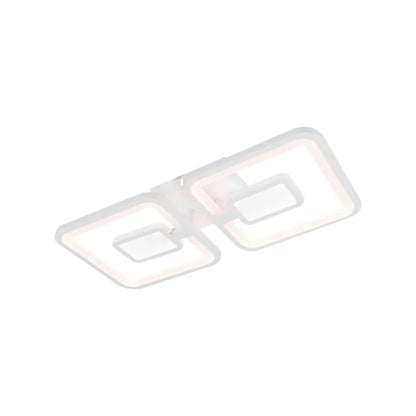 LED lustr s dálkovým ovládáním FELIX 28W, 2 čtverce, studené/teplé/neutrální světlo, stmívatelné, bílý LED lustr s dálkovým ovládáním Výchozí název Alessandro Design