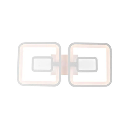 LED lustr s dálkovým ovládáním FELIX 28W, 2 čtverce, studené/teplé/neutrální světlo, stmívatelné, bílý LED lustr s dálkovým ovládáním Výchozí název Alessandro Design