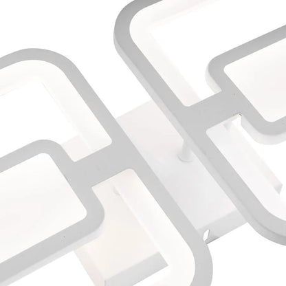 LED lustr s dálkovým ovládáním FELIX 28W, 2 čtverce, studené/teplé/neutrální světlo, stmívatelné, bílý LED lustr s dálkovým ovládáním Výchozí název Alessandro Design