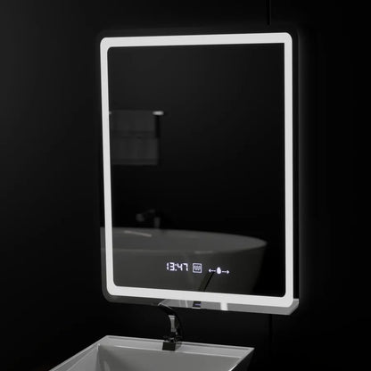Obdélníkové LED zrcadlo, 60x80cm, senzor Wizz MotionGlow Marcello, systém odmlžování, hodiny a teploměr, zrcadla Dimabila Marcello Výchozí název Alessandro Design