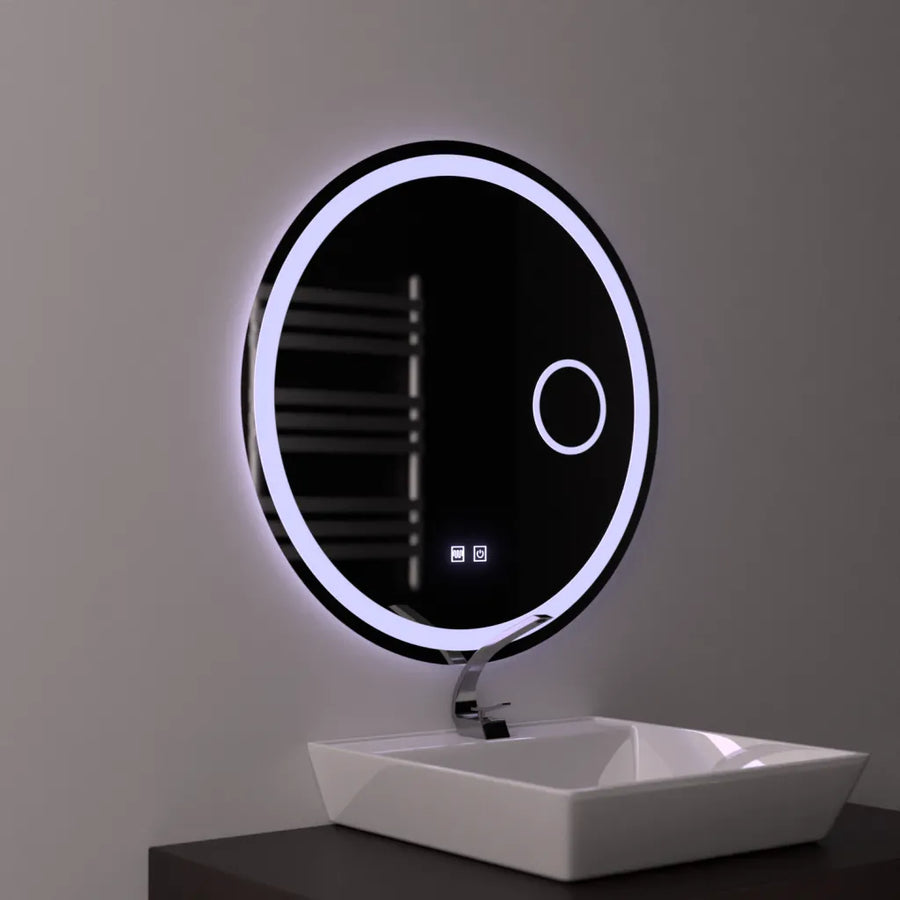 LED kulaté zrcadlo 70 cm, Touch Luxor, Demister System, stmívatelné koupelnové zrcadlo s LED a Demister Výchozí název Alessandro Design